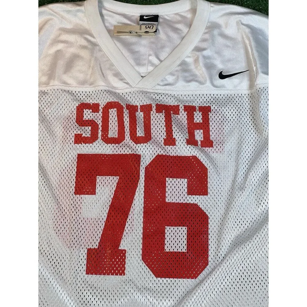 Vintage Nike Team South #76 White Football Jersey Size‎ XXL